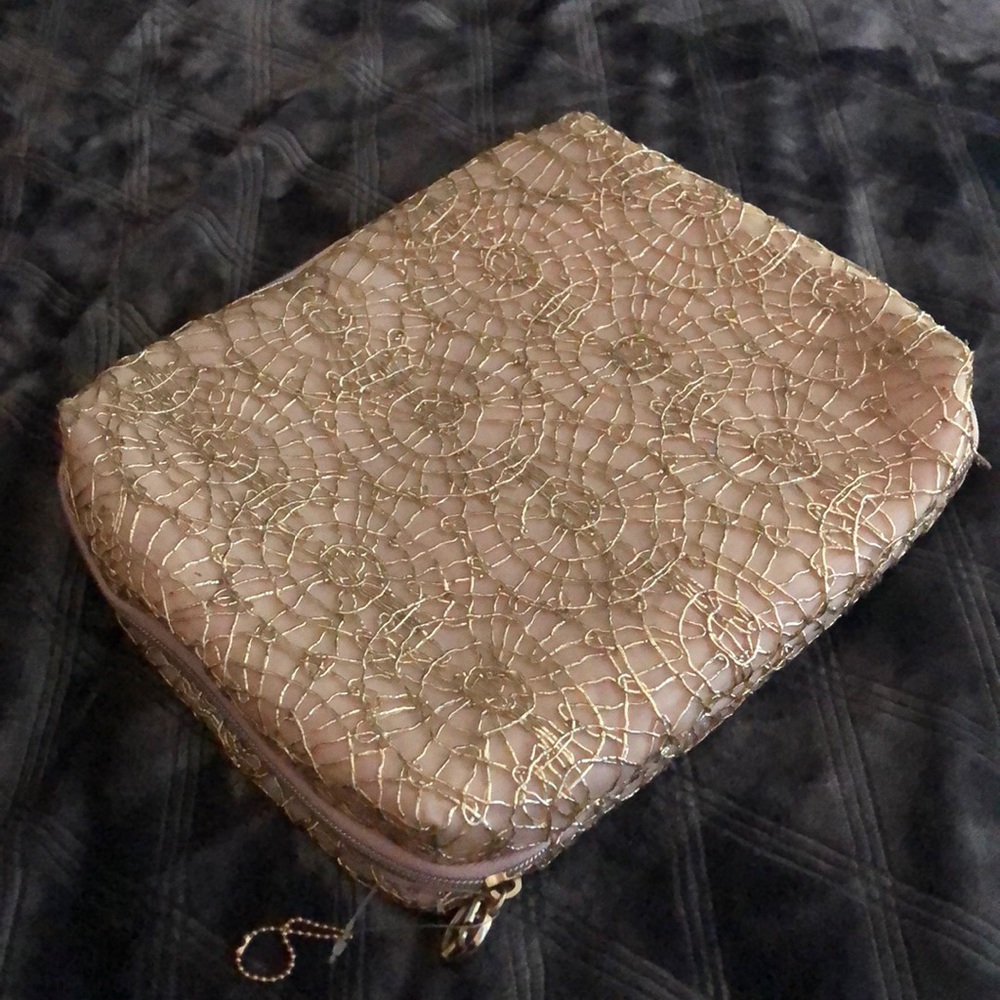 Rose Gold makeup bag